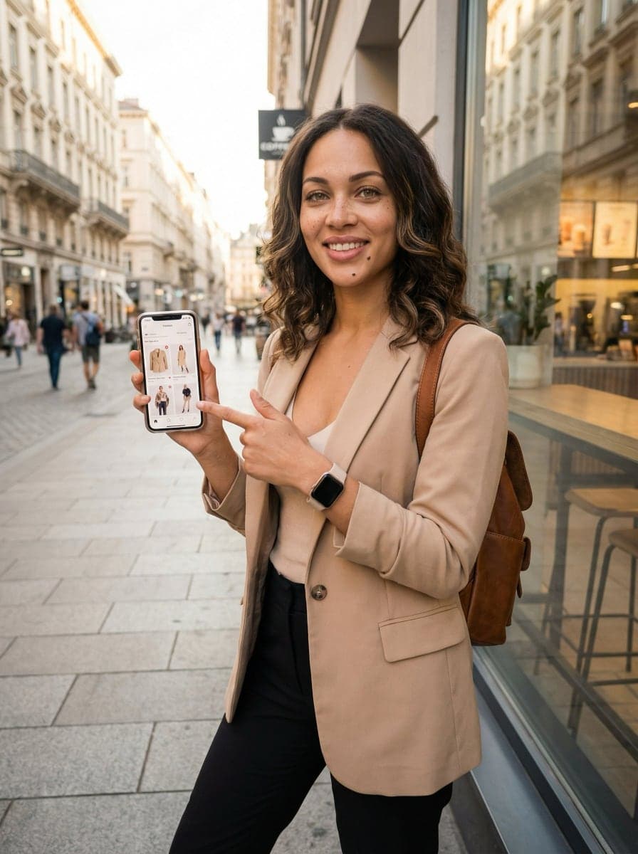 AI-generated fashion campaign image created with Model Casting tool