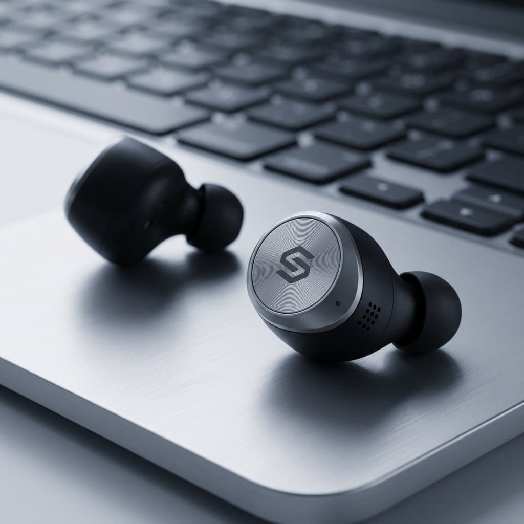 AI-generated tech product image refined with Smart Edit